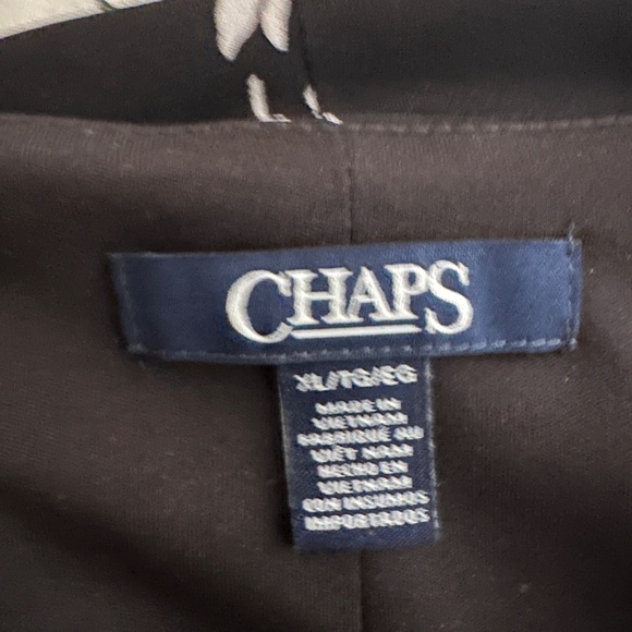 CHAPS black and white wrap style v neck - Picture 2 of 5